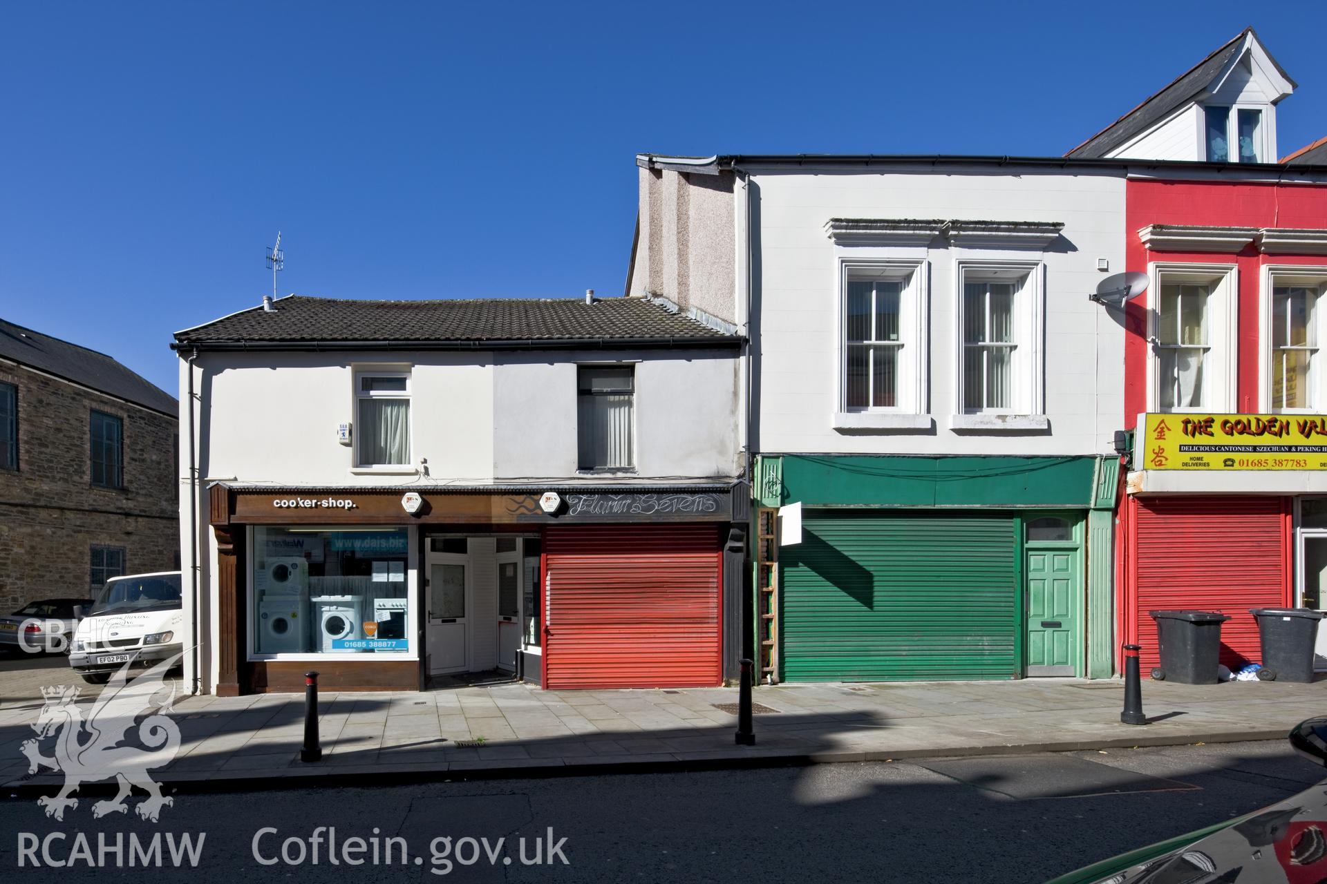 Merthyr High Street from the north, west side, building by building going north.