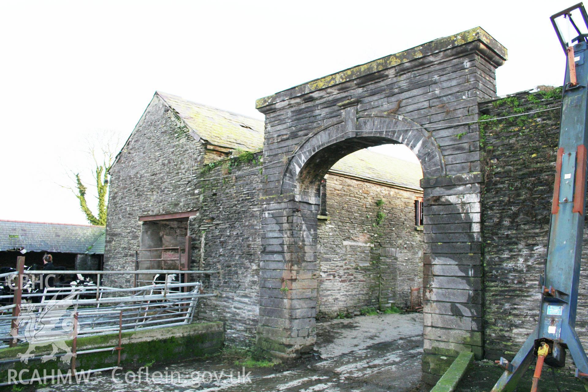 View of north entrance archway.