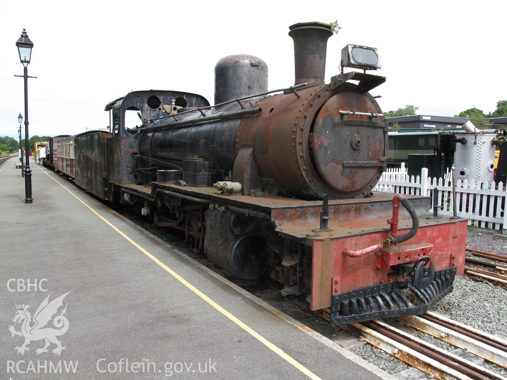 Ex-South African Railways locomotive no.133 at Dinas Junction (nprn 91421).