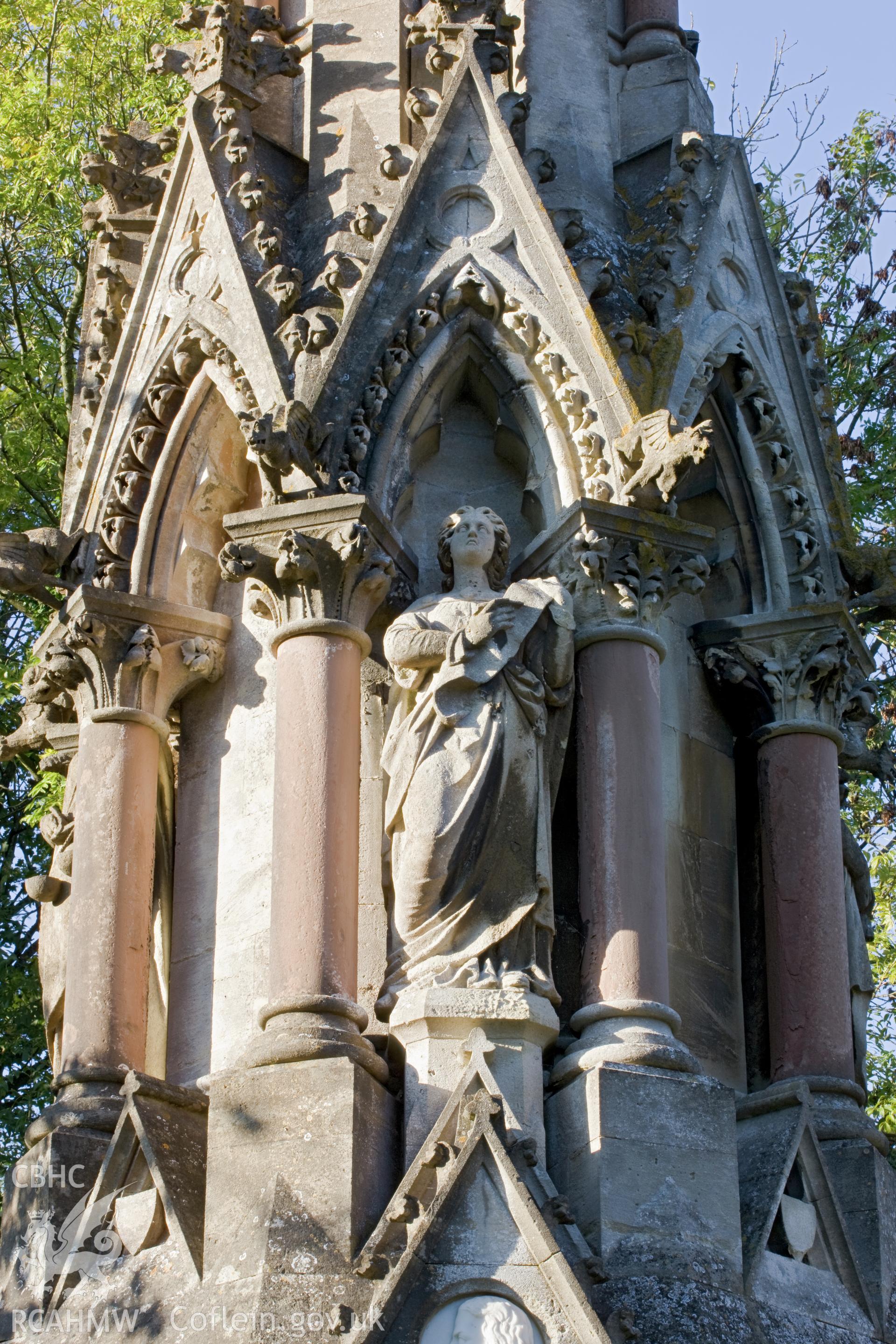 Upper plinth from the south.