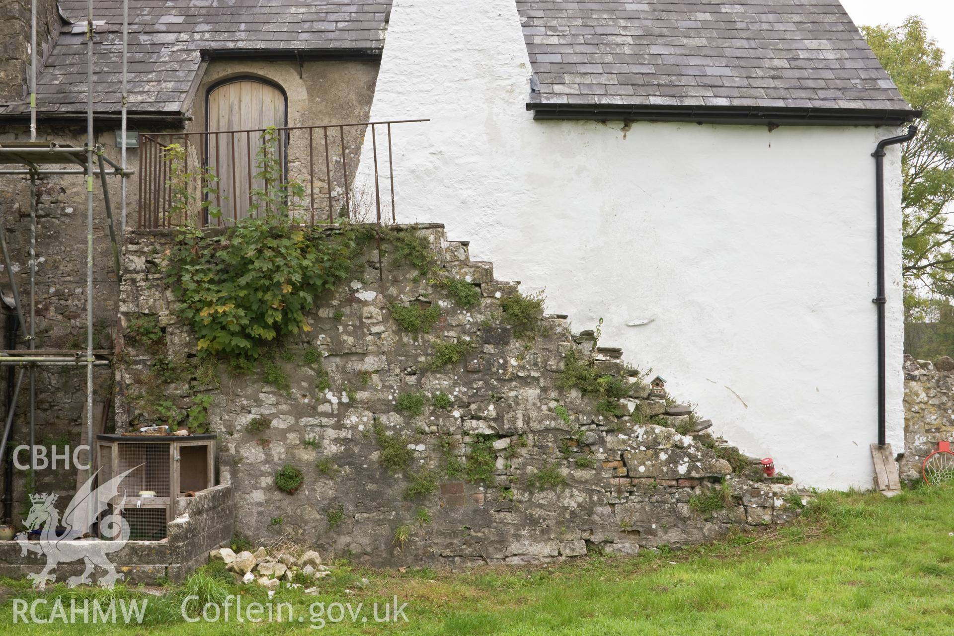 Exterior stair.