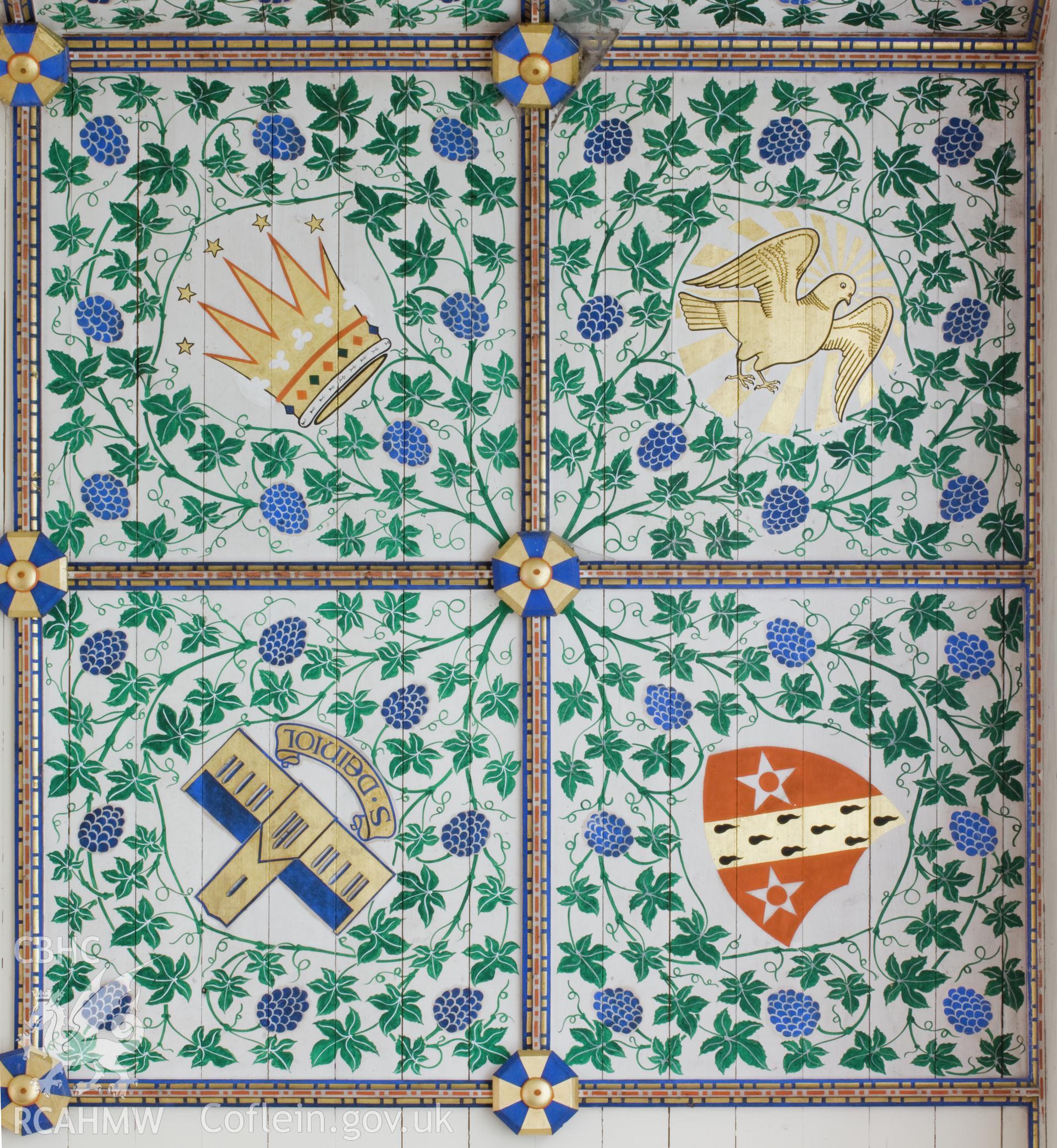 Chancel ceiling detail.