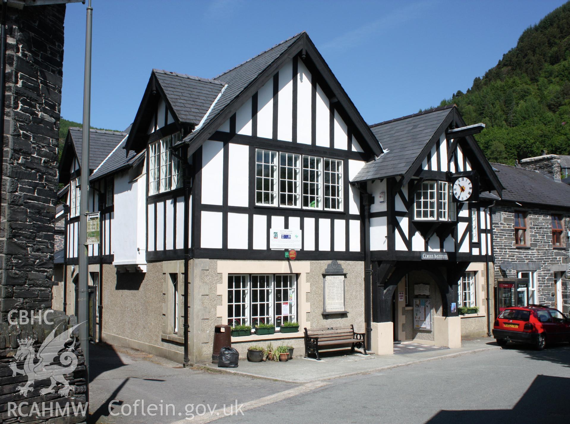 The Corris Institiute  Front elevation, taken from the southwest.