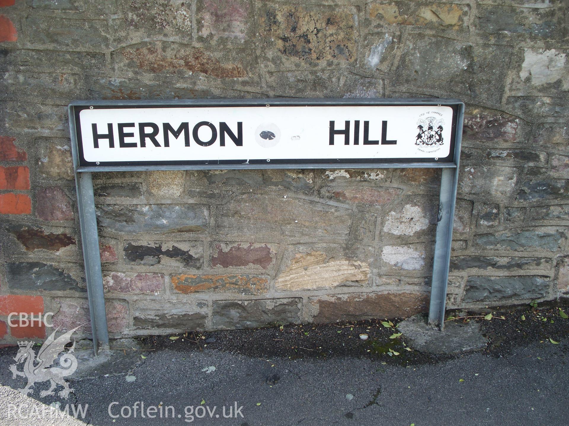 Hermon Hill roadsign.