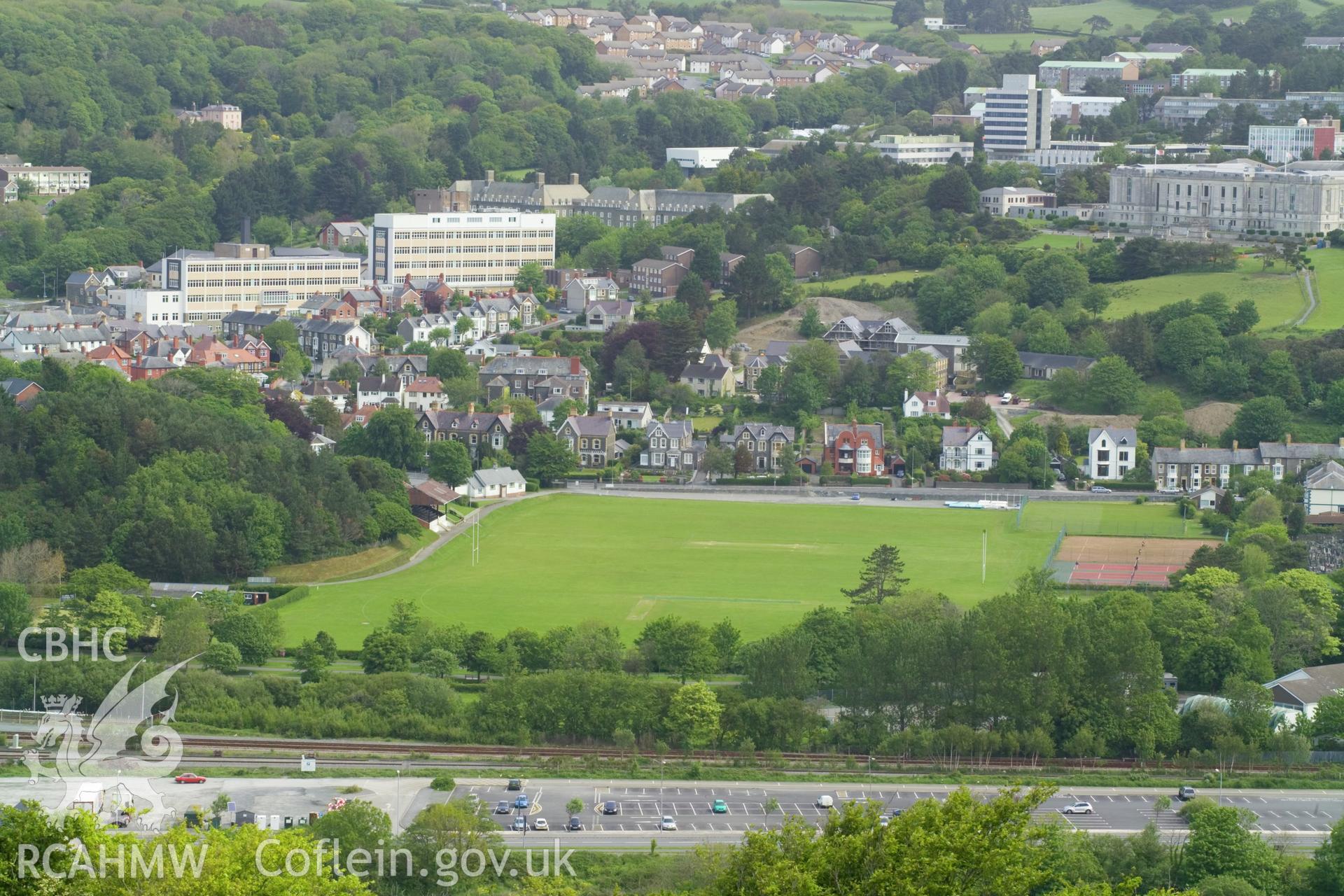 Aberystwyth sports ground from the south.