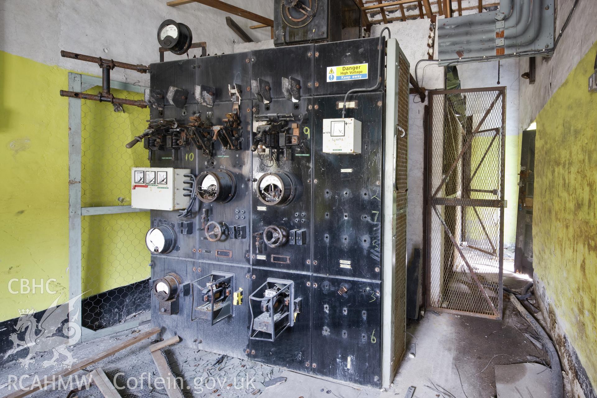 Electricity substation, interior.