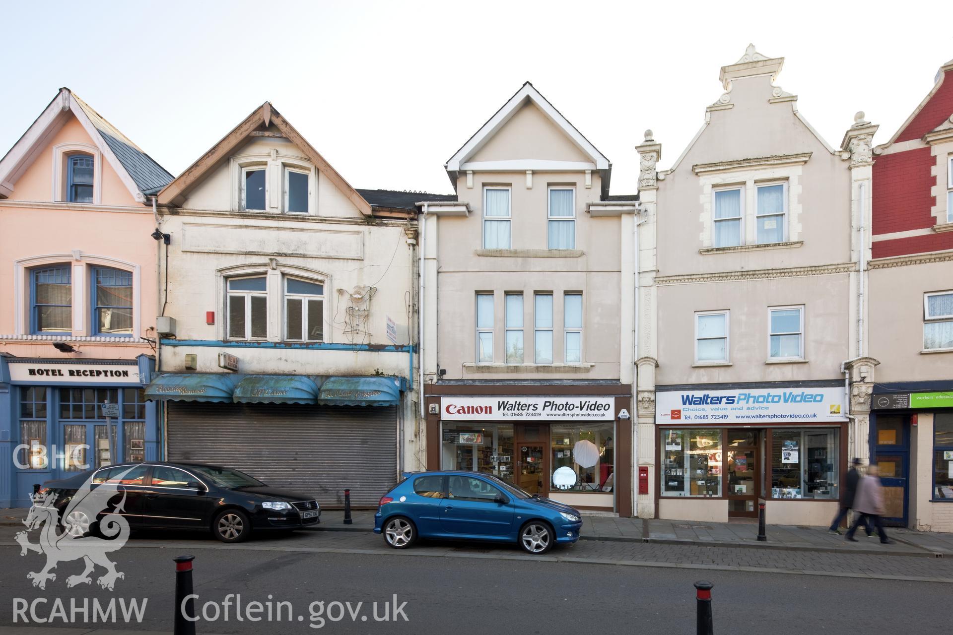 Merthyr High Street from the north, east side, building by building going south.