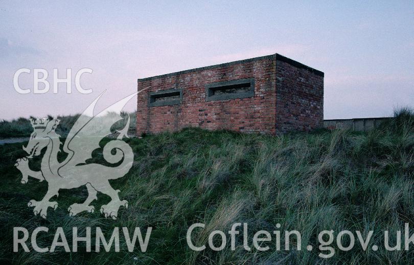 Seaward facade of camera observation post from southwest.