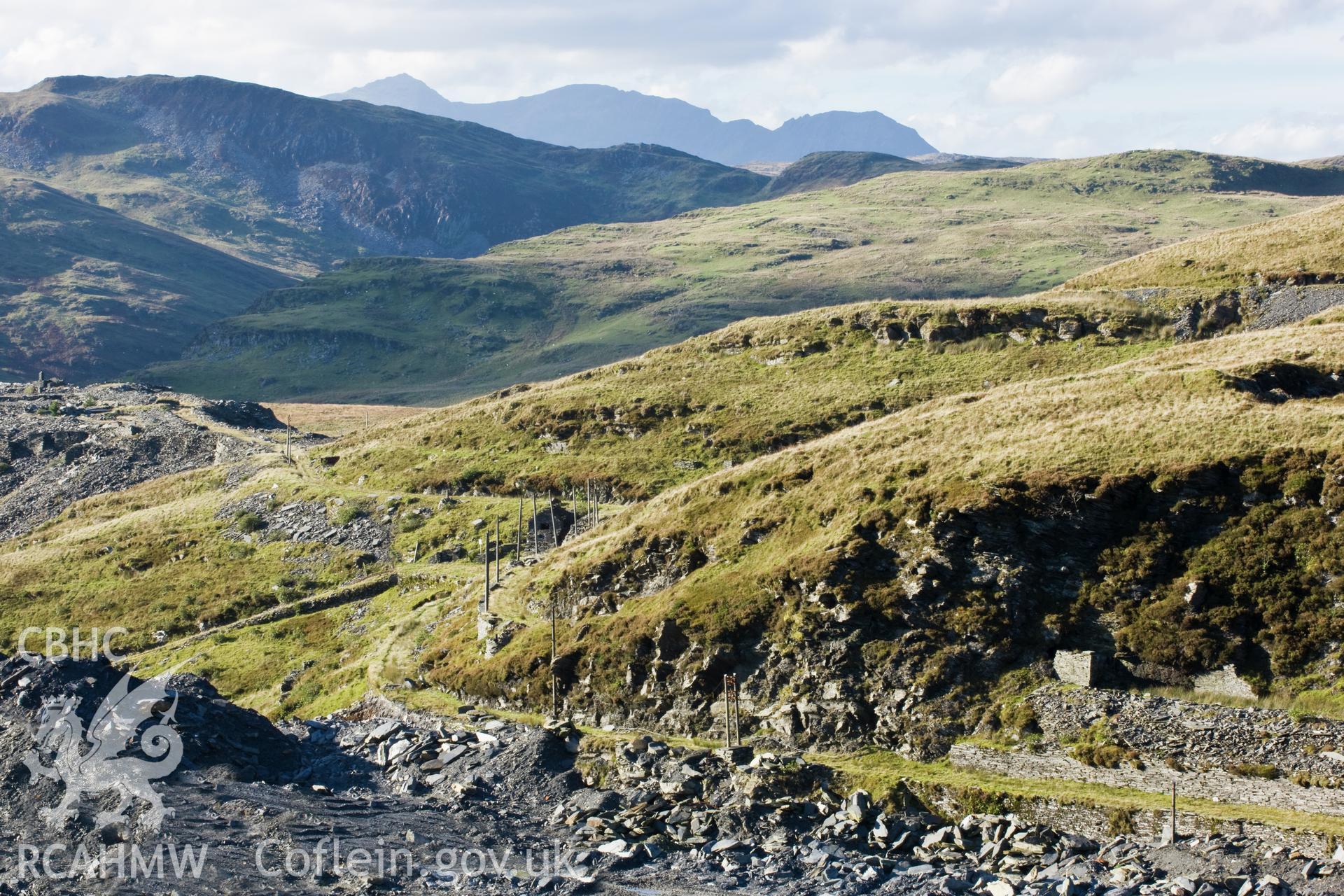 Tramway system Maen-Offeren Quarry viewed from the southeast.