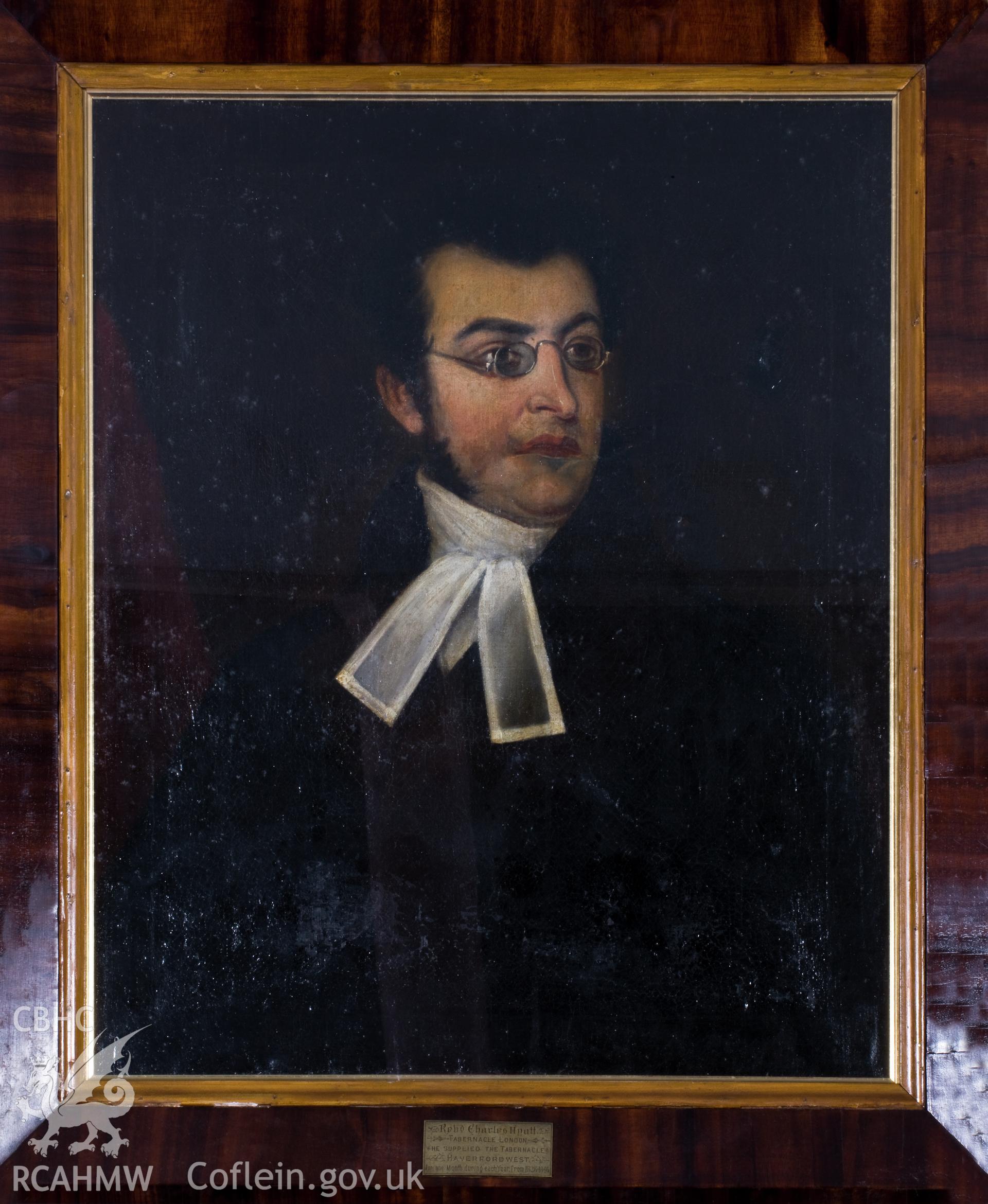 Portrait of minister: Rev Charles Hyatt (1826-1846).