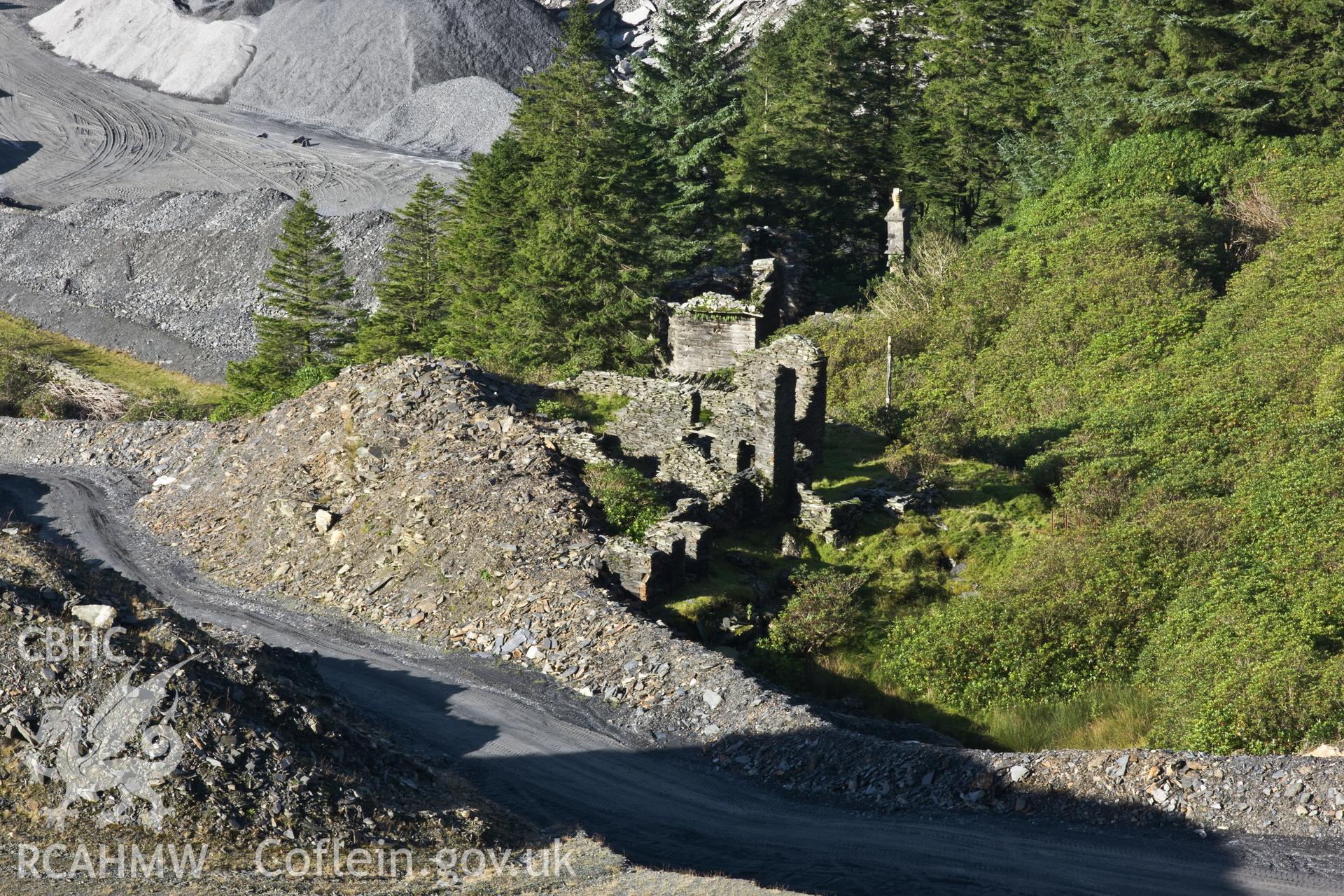 ?Quarrybank? - ruins of managers house, Foty slate quarry, viewed from the east.