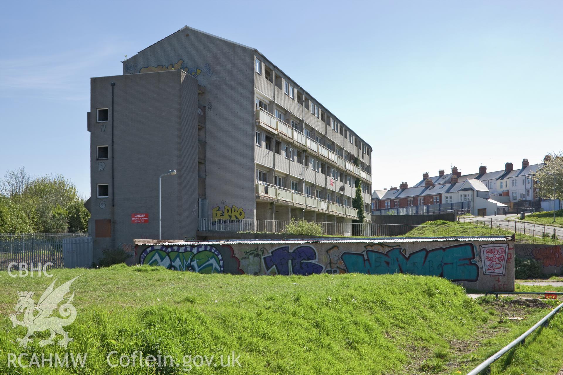 Prince Charles Court from the west.