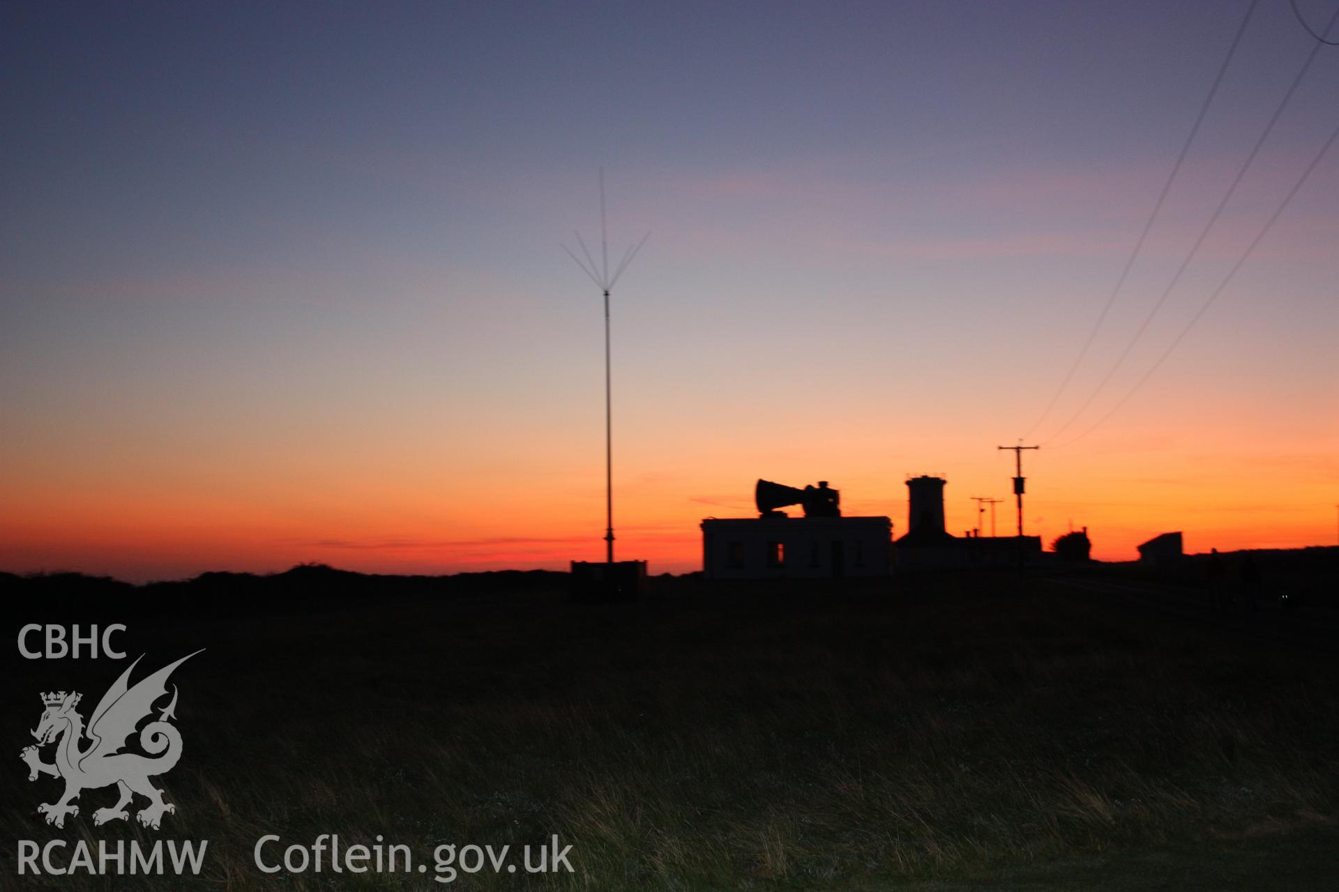 Foghorn from east at sunset