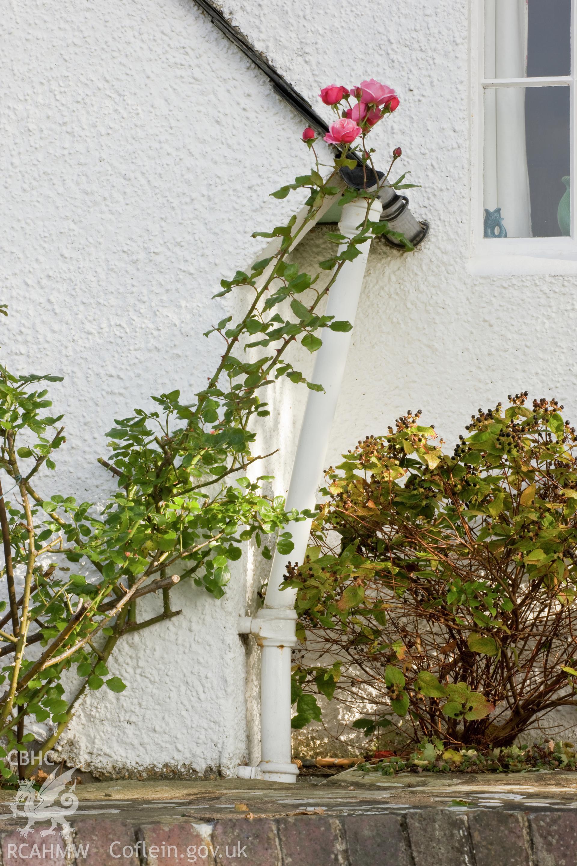 Porch downpipe detail.