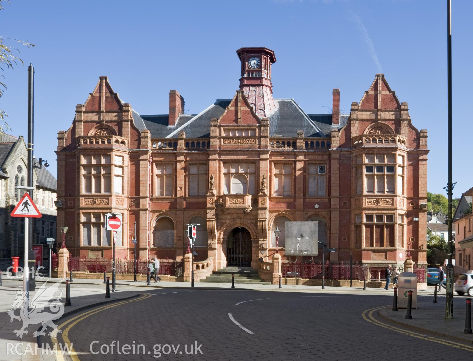 Merthyr High Street from the north, east side, building by building going south (Merthyr Town Hall).