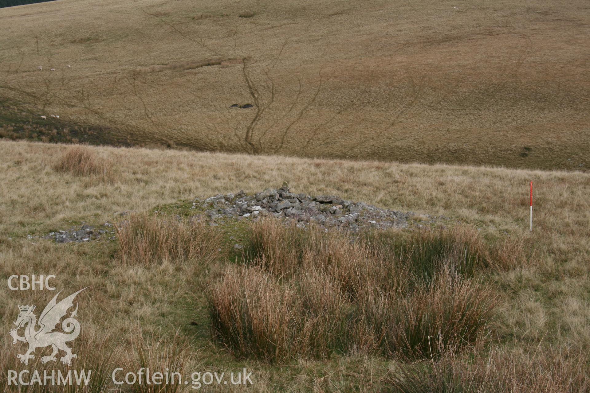 Cairn seen from the south-west; 1m scale.