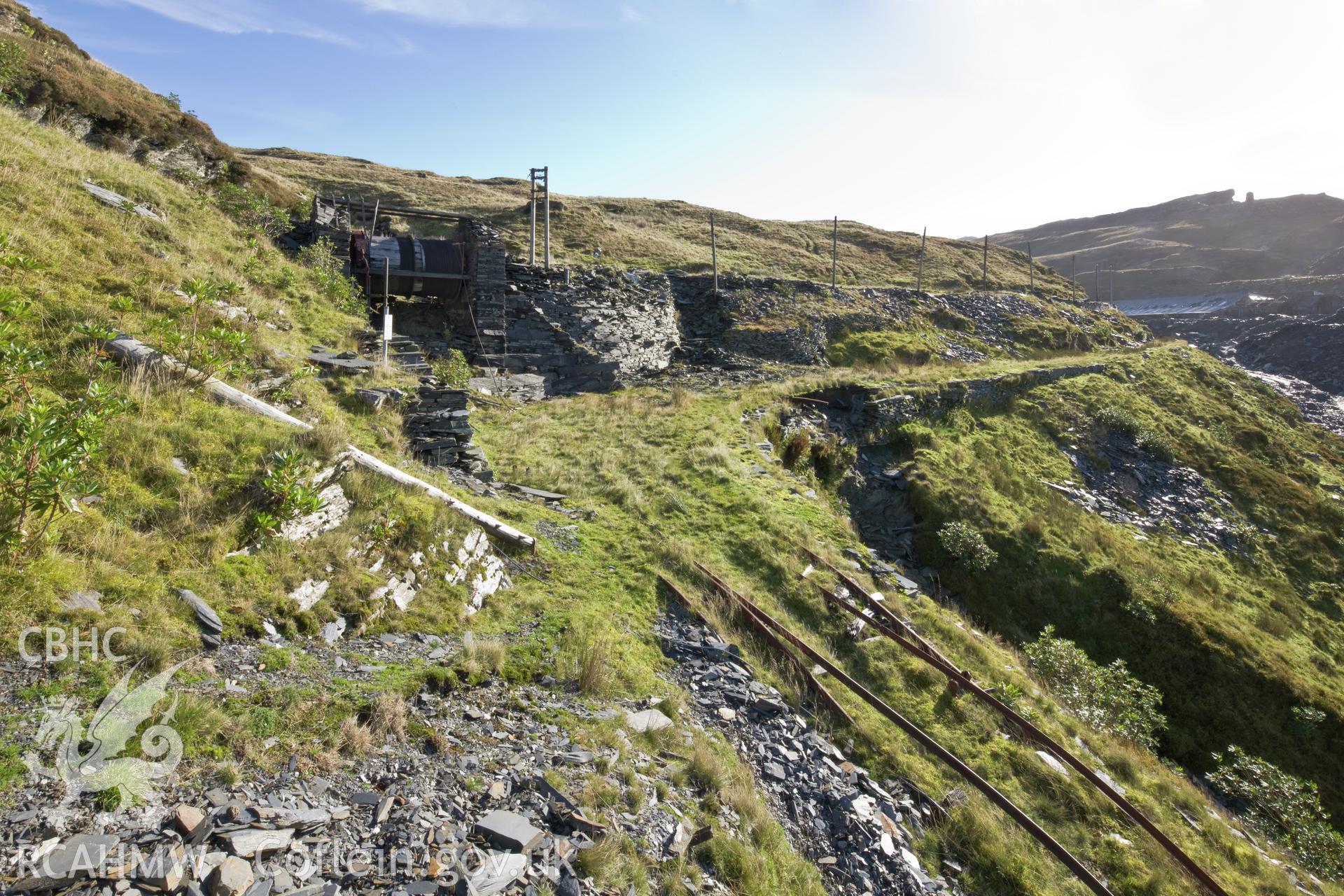 Winding house, Rhiwbach tramway incline no.2, viewed from the southwest.