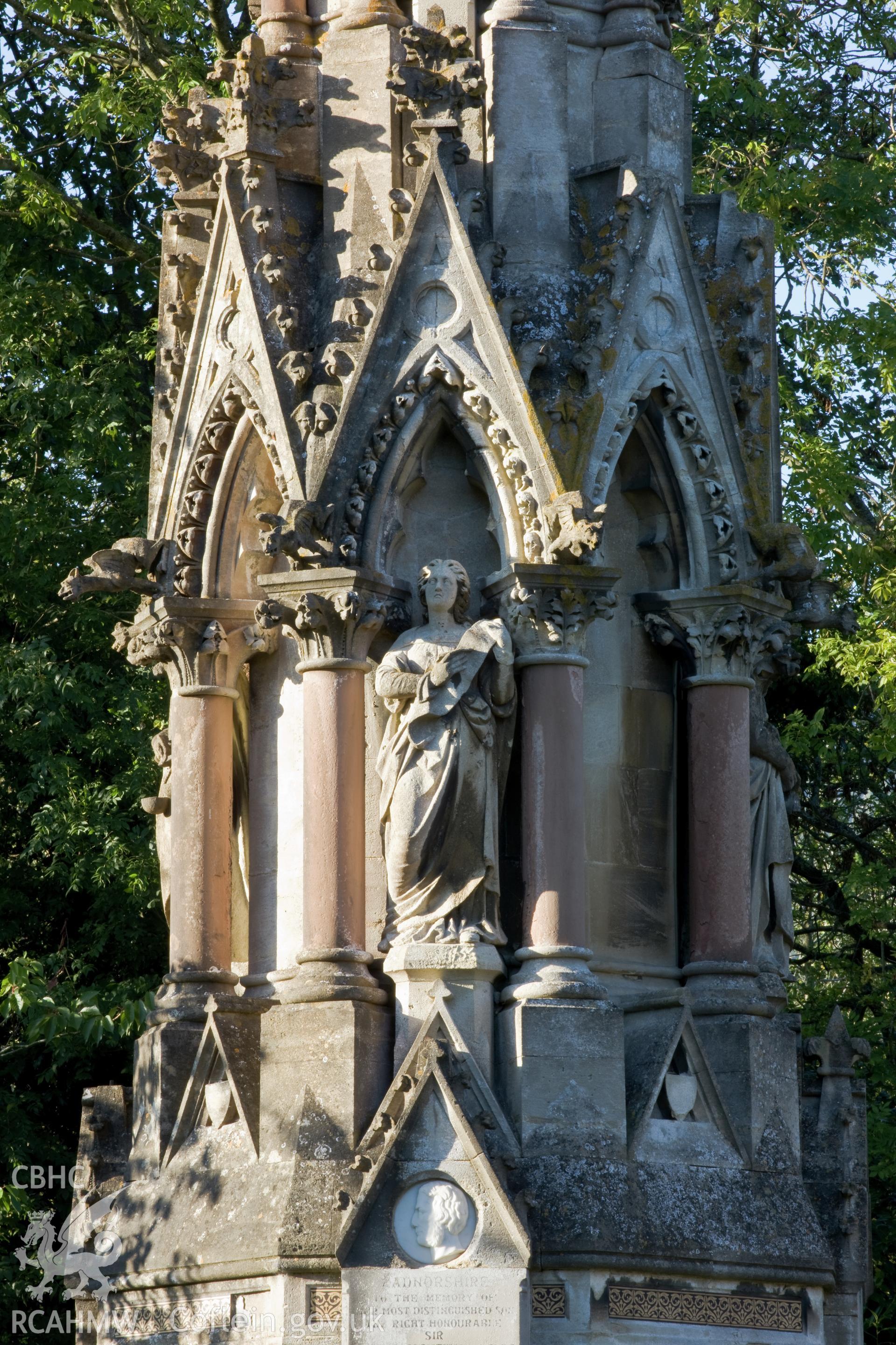 Upper plinth from the south.