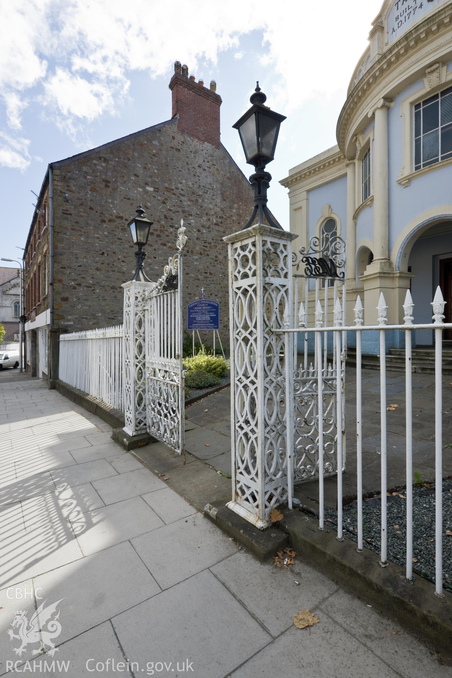 Iron gates from the north northeast.