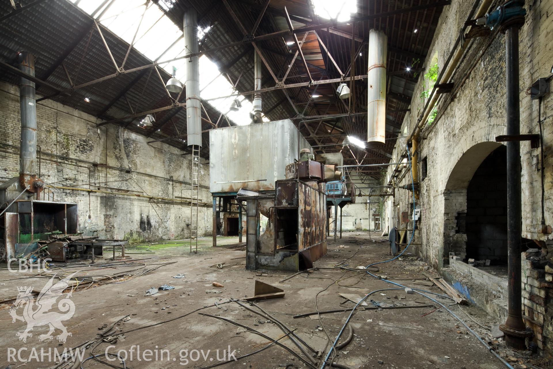 East wing interior viewed from the south southwest.