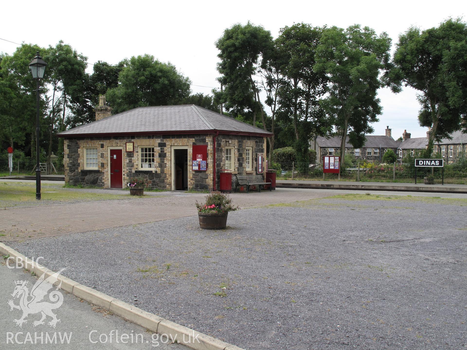 Station building at Dinas Junction (nprn 91421) from the east.