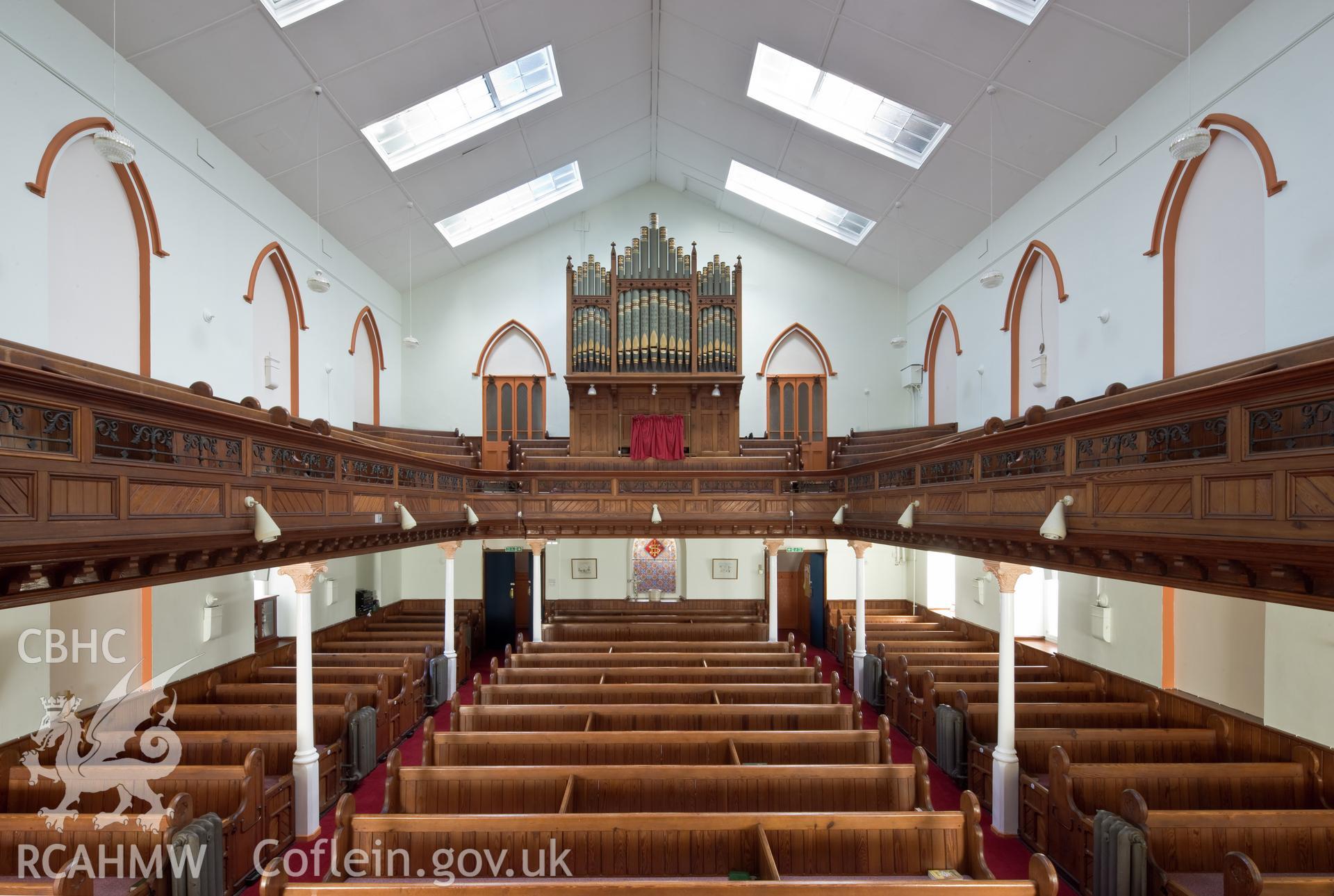 Interior view from the sedd fawr looking to the southeast.