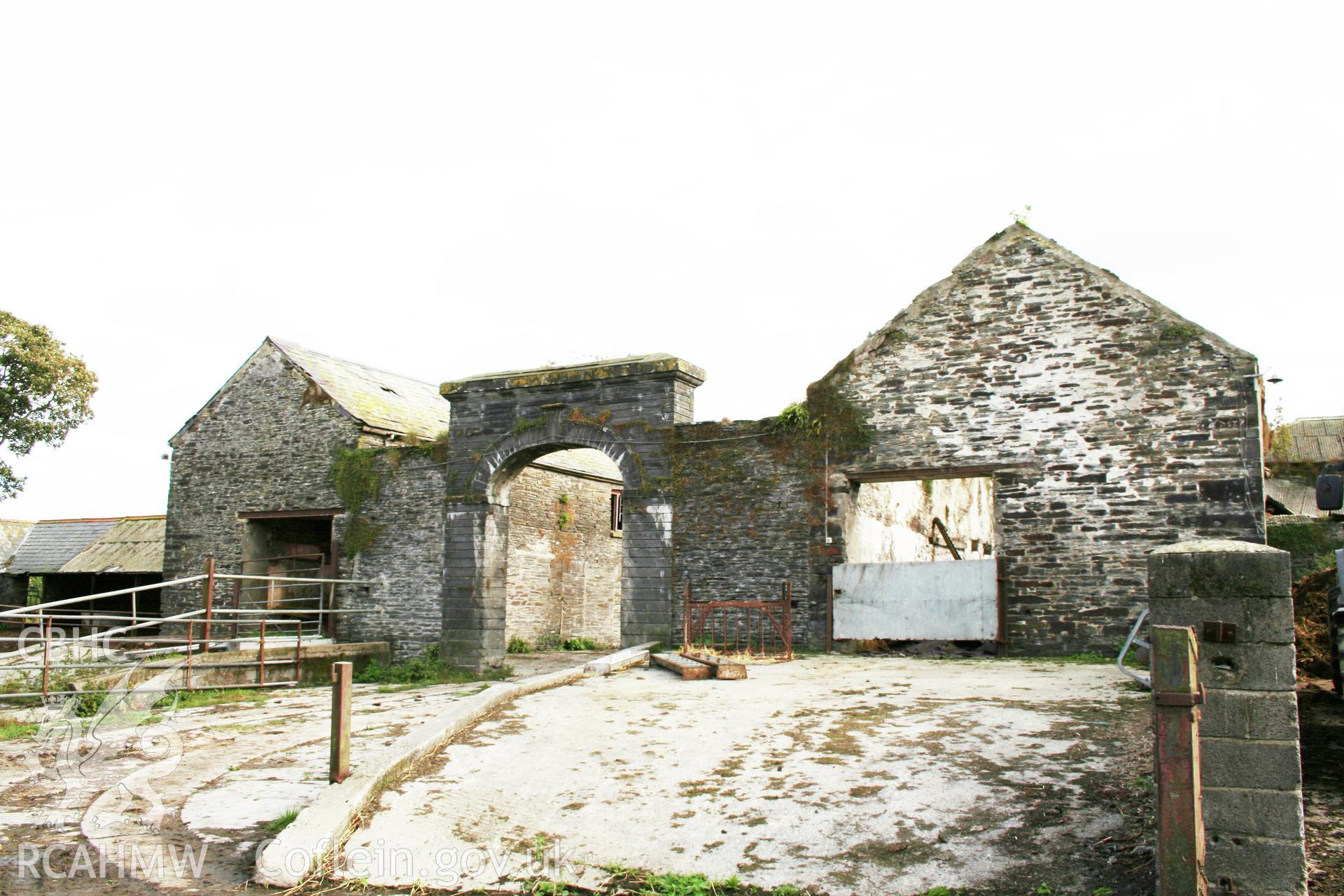 View of north entrance archway.