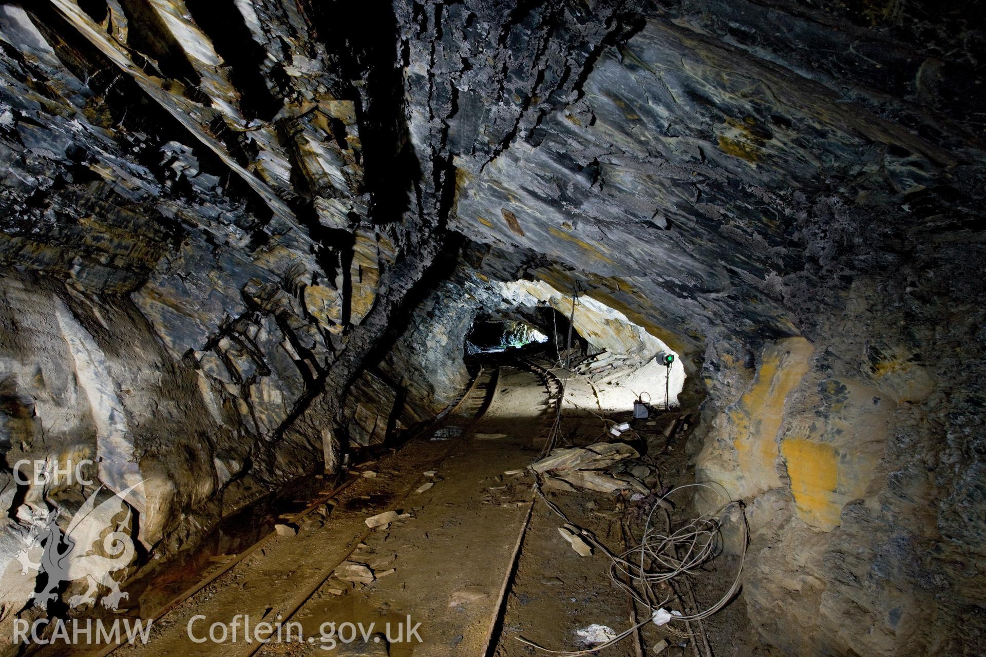 Interior of Mill floor tunnel from incline to dressing mill.
