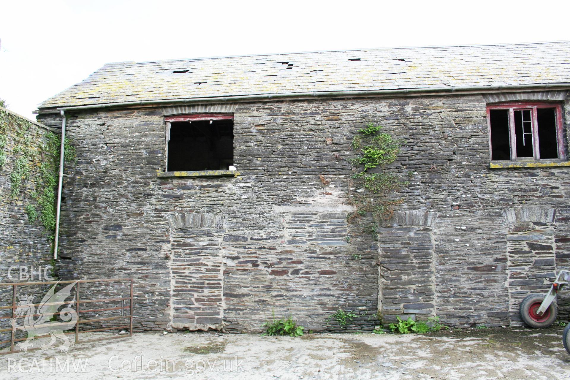 Cow-house west elevation, north end.
