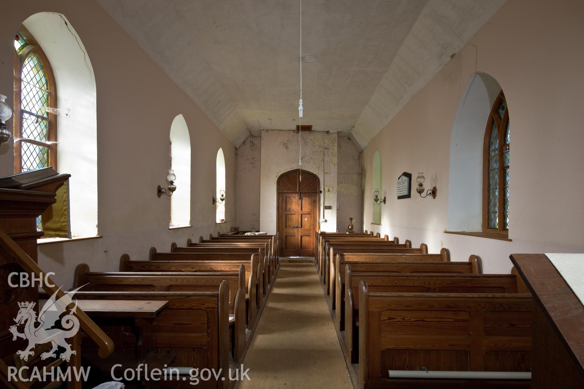 Interior looking west.