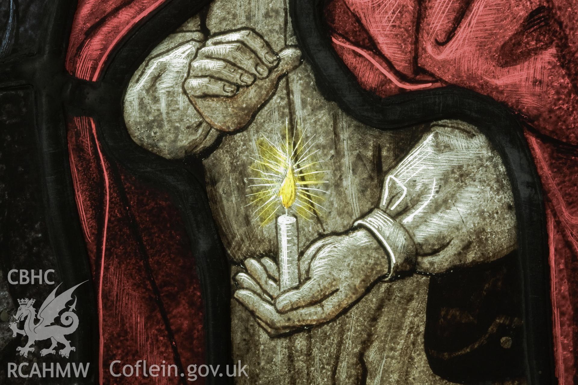 Stained glass, detail.