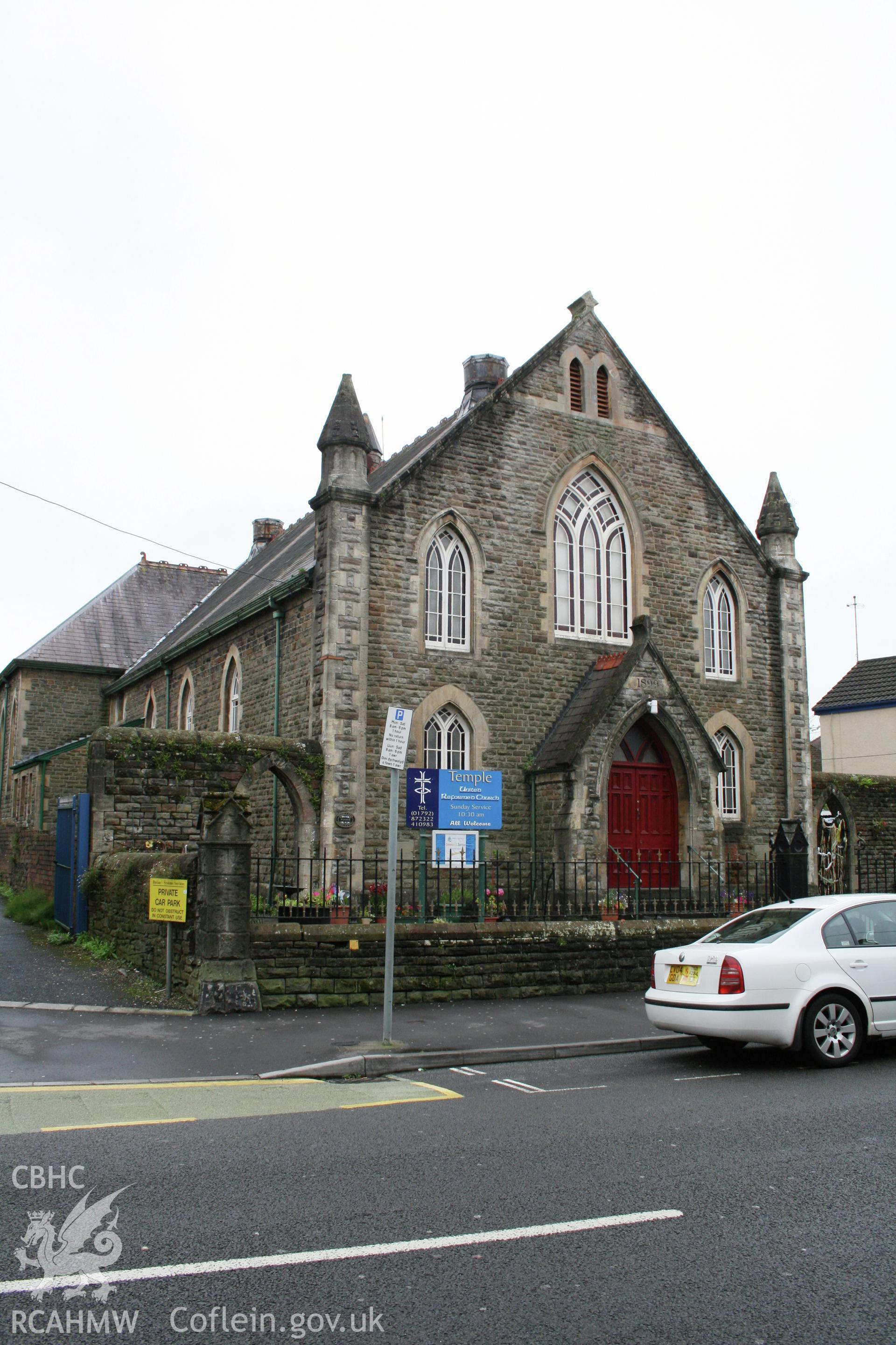 Temple URC, Gowerton, exterior viewed from the north-east