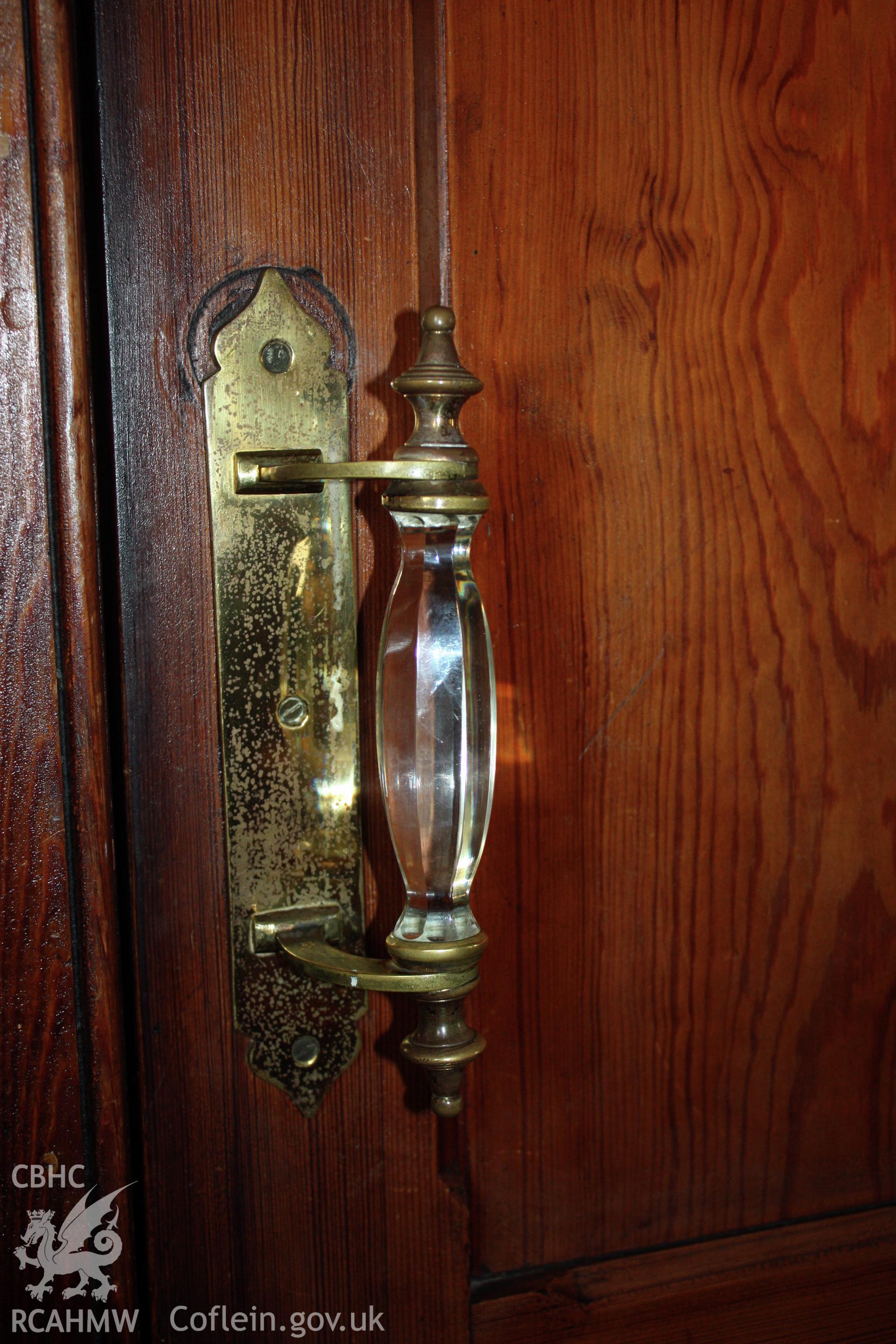Soar chapel, detail of door handle.