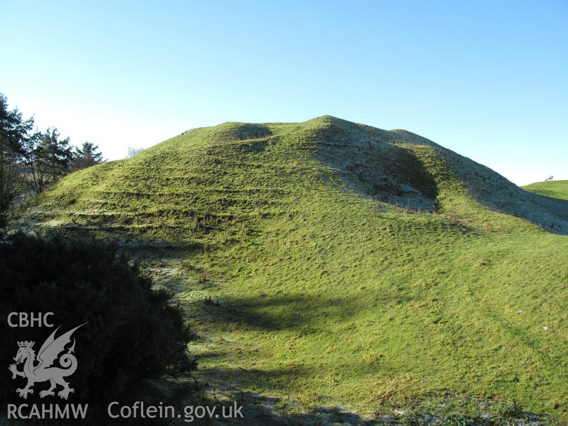 Painscastle motte from the east, taken by Brian Malaws on 15 November 2010.