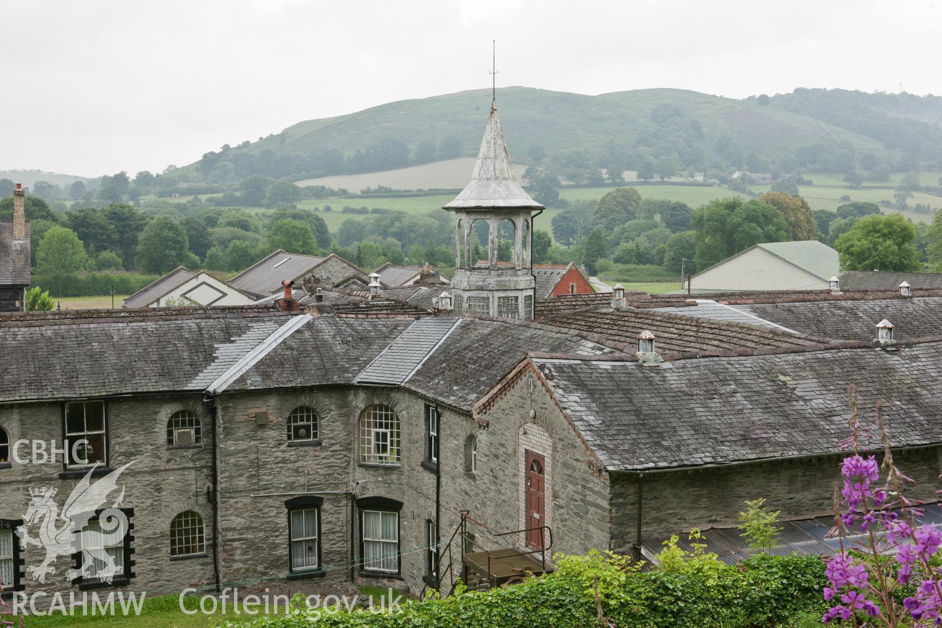 Central block and tower from the south.