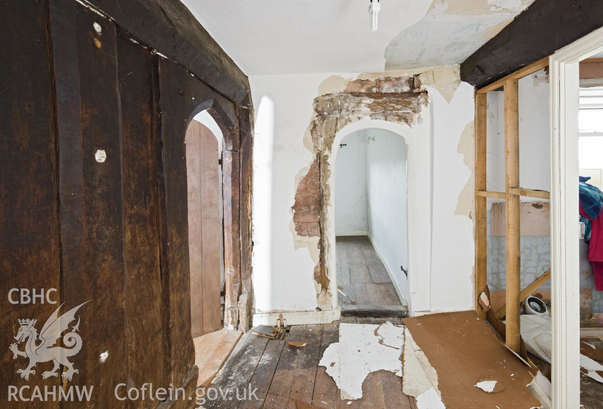 Doorways into chambers above parlour and hall.