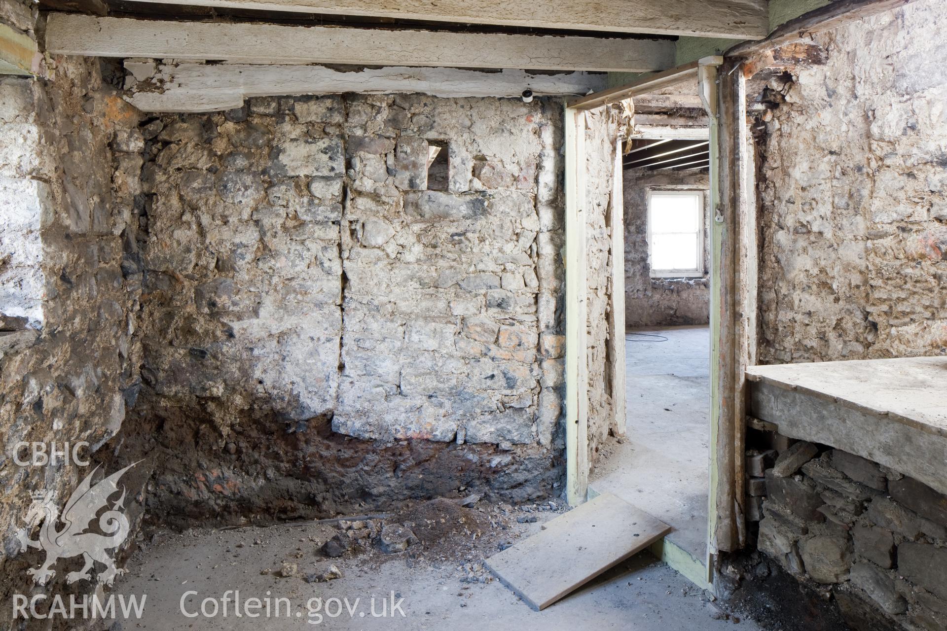Groundfloor, kitchen, looking east.