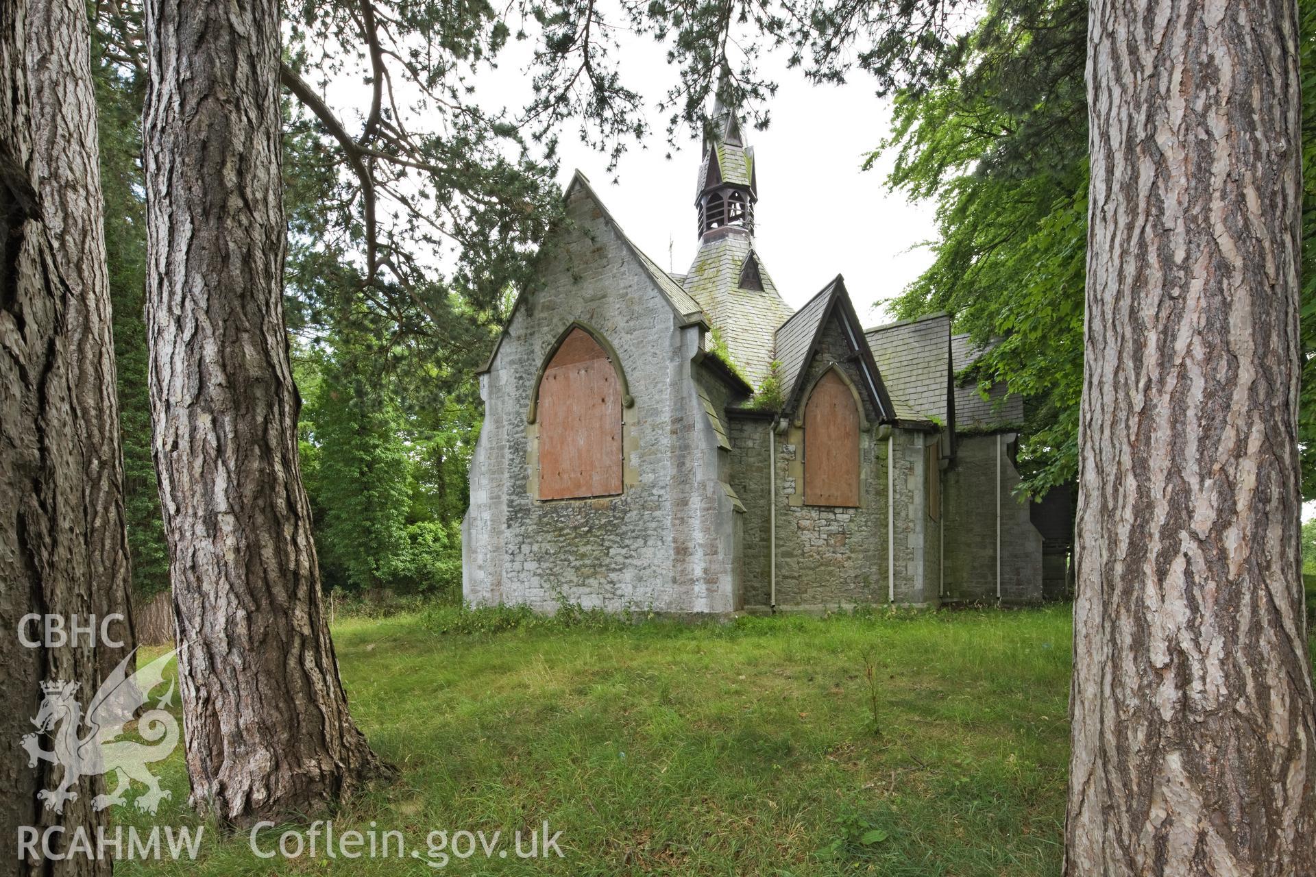 Exterior of church from the north northeast.