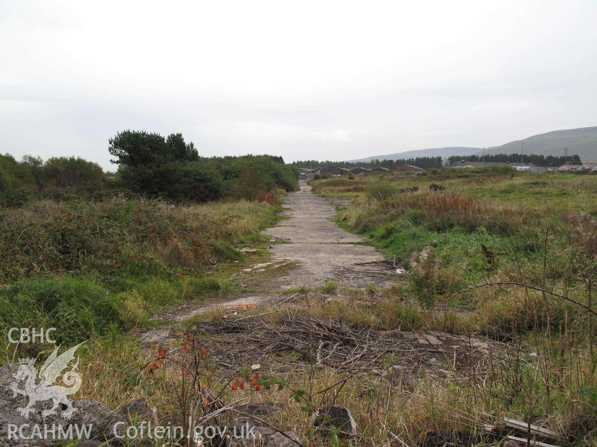 View of 14th Avenue from 17th Avenue Hirwaun ROF, from the northwest, taken by Brian Malaws on 08 October 2010.