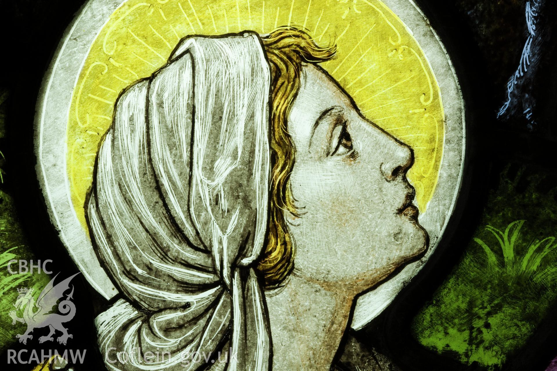 Stained glass, detail.