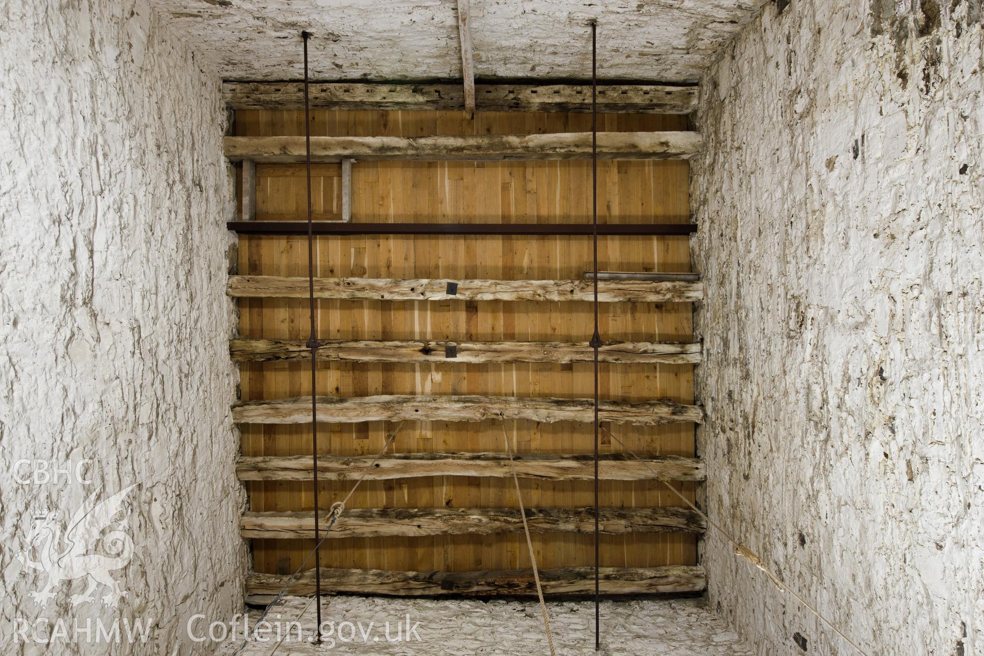 Ceiling beams, first floor, bell-tower.