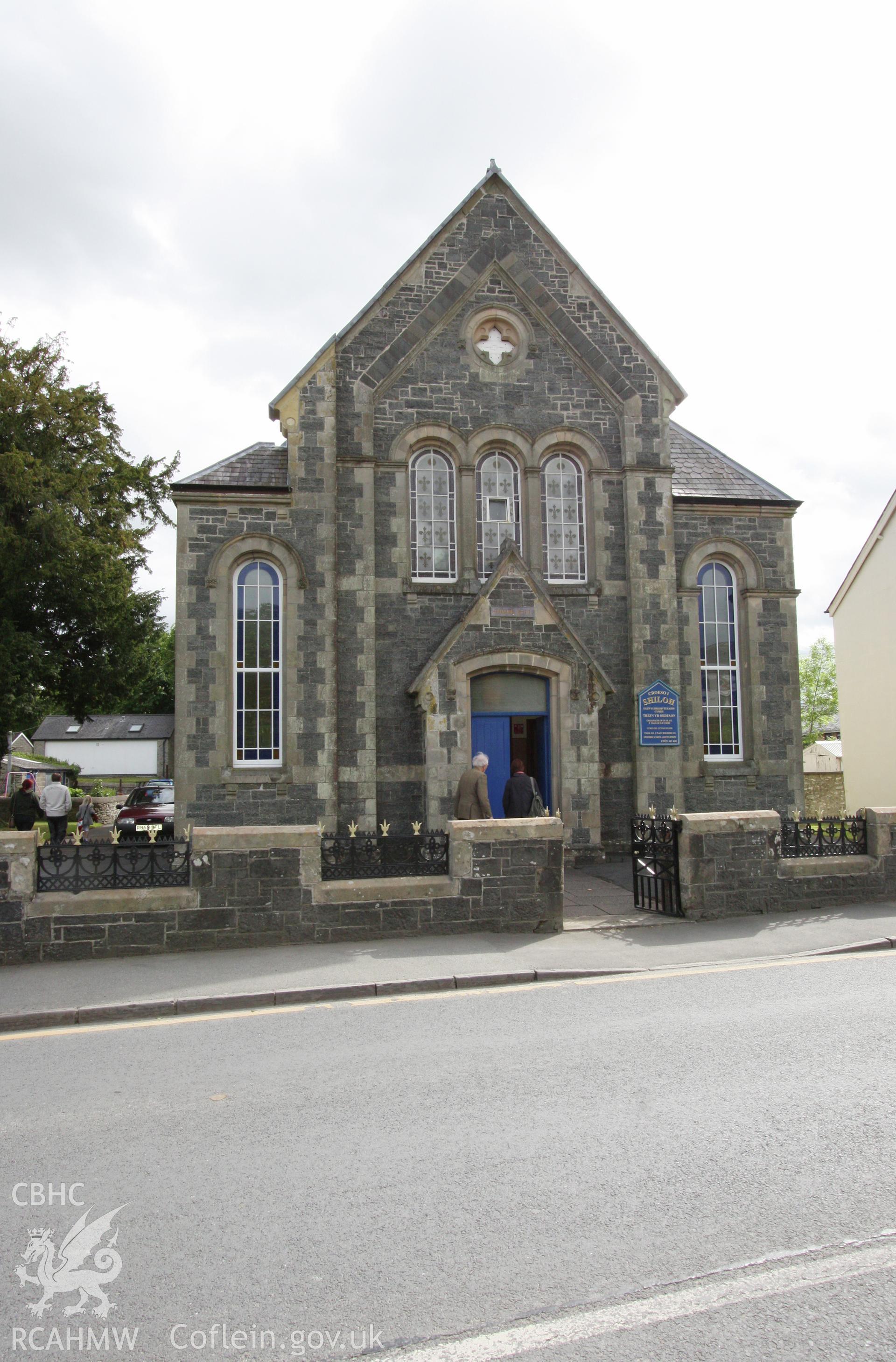 Shiloh Welsh Calvinist Methodist Chapel, front facade viewed from the north.