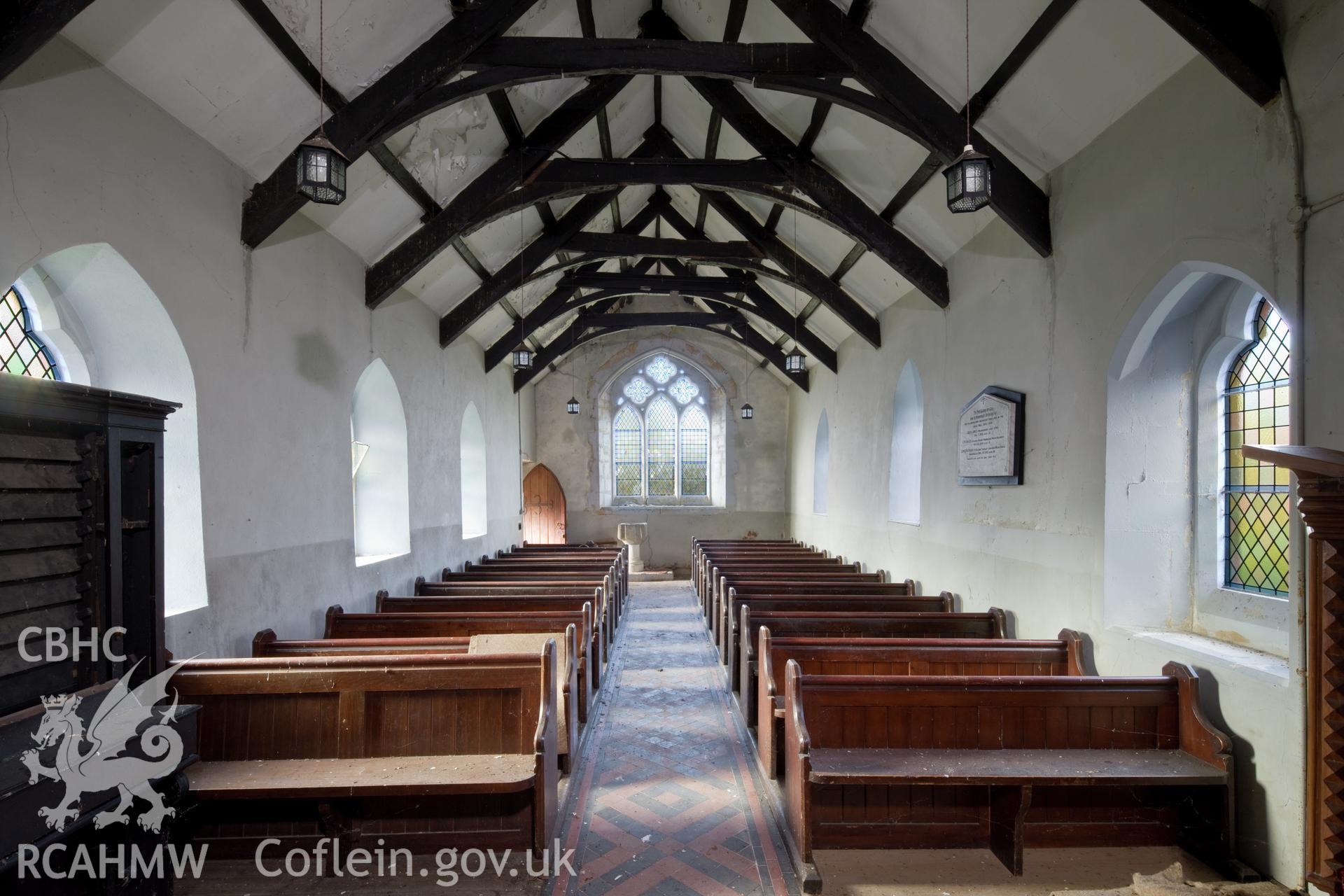 Interior, view from the east.