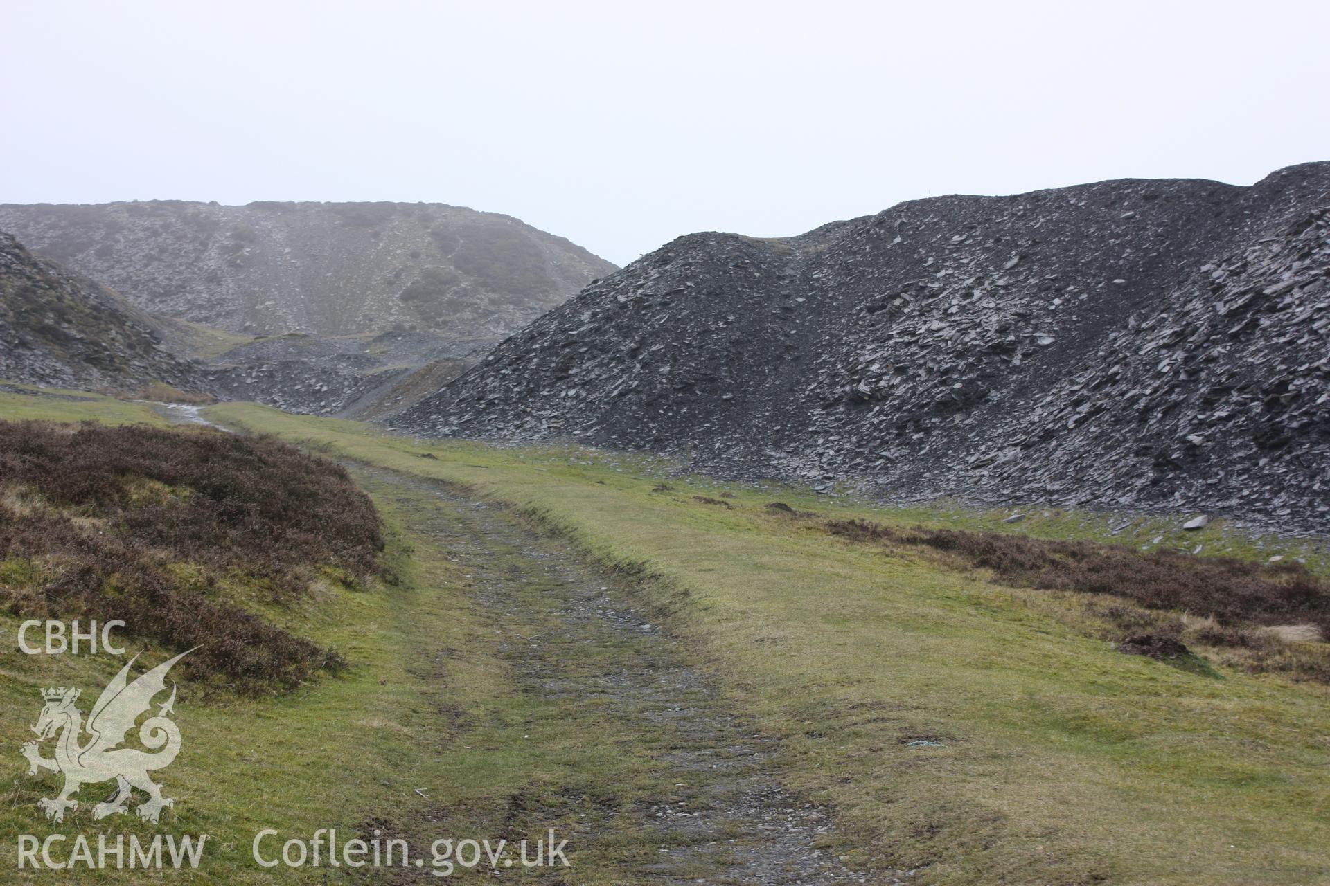 Former tramroad at Moel-y-Faen slate quarry.