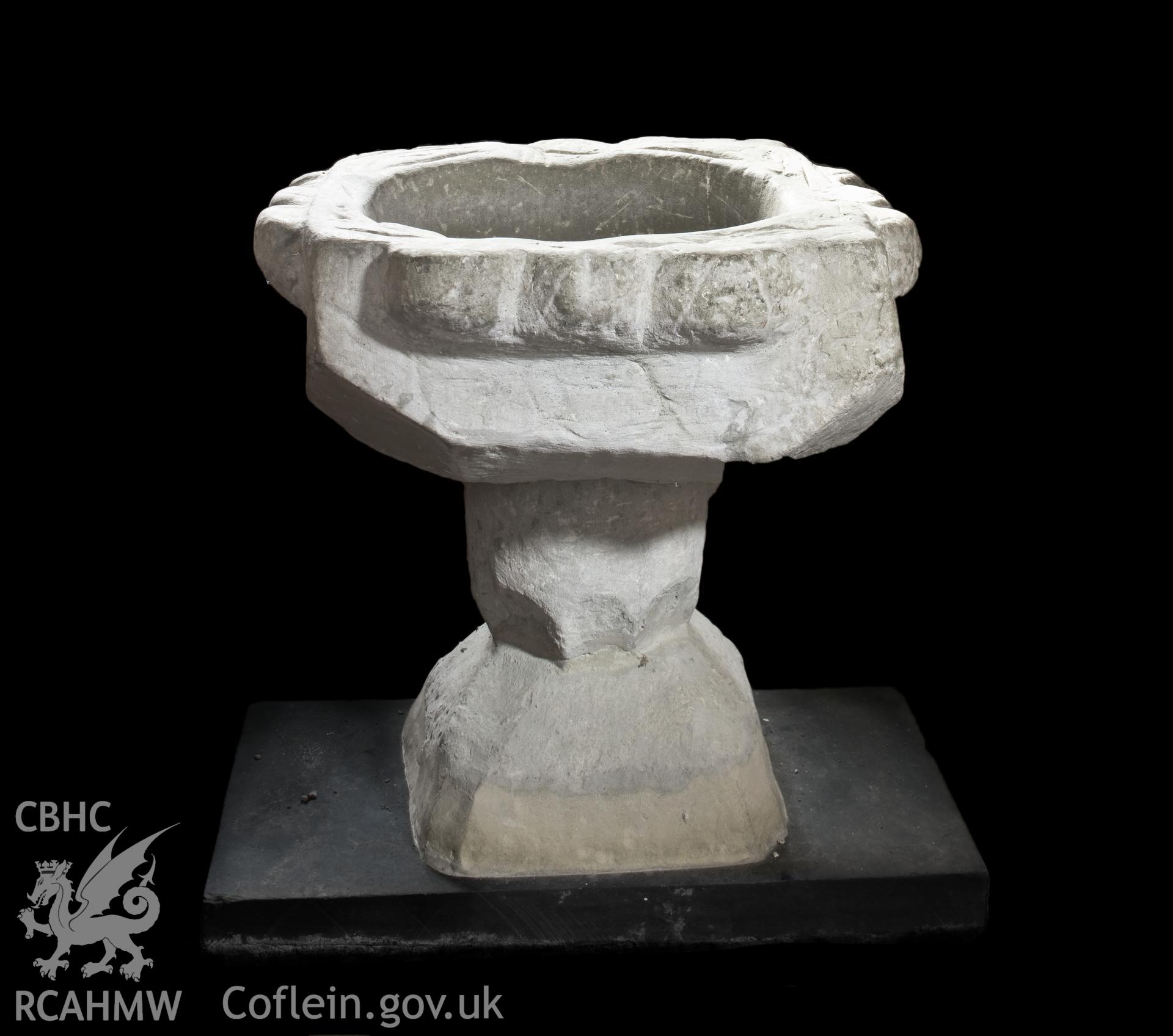 Font, dark ground.