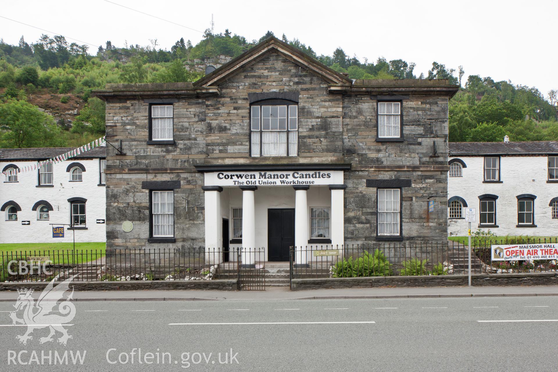 View of main entrance from the north.