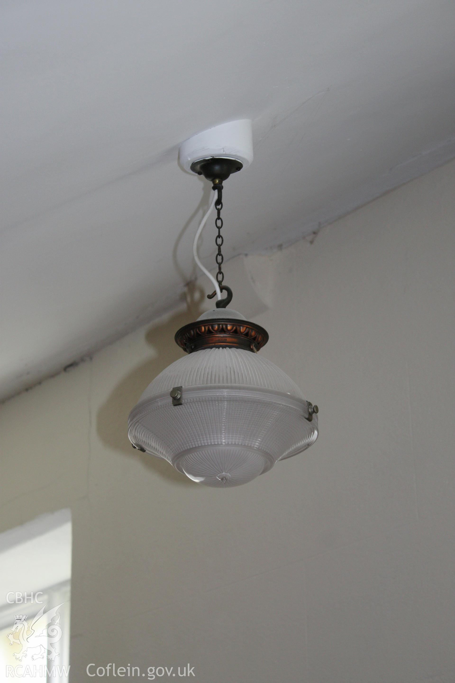 Soar chapel, detail of light fitting.