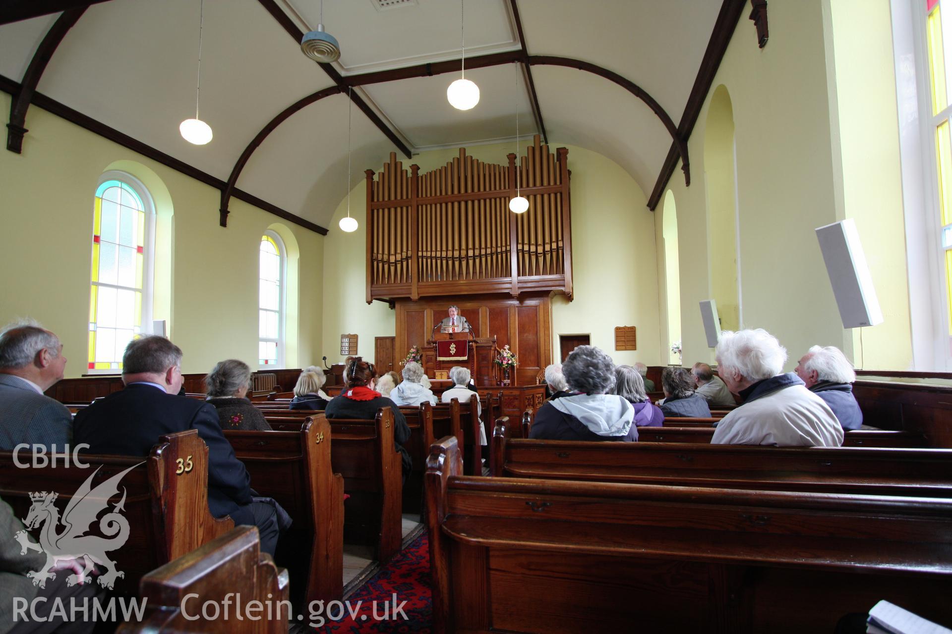Shiloh Welsh Calvinist Methodist Chapel interior looking south towards pulpit end.
