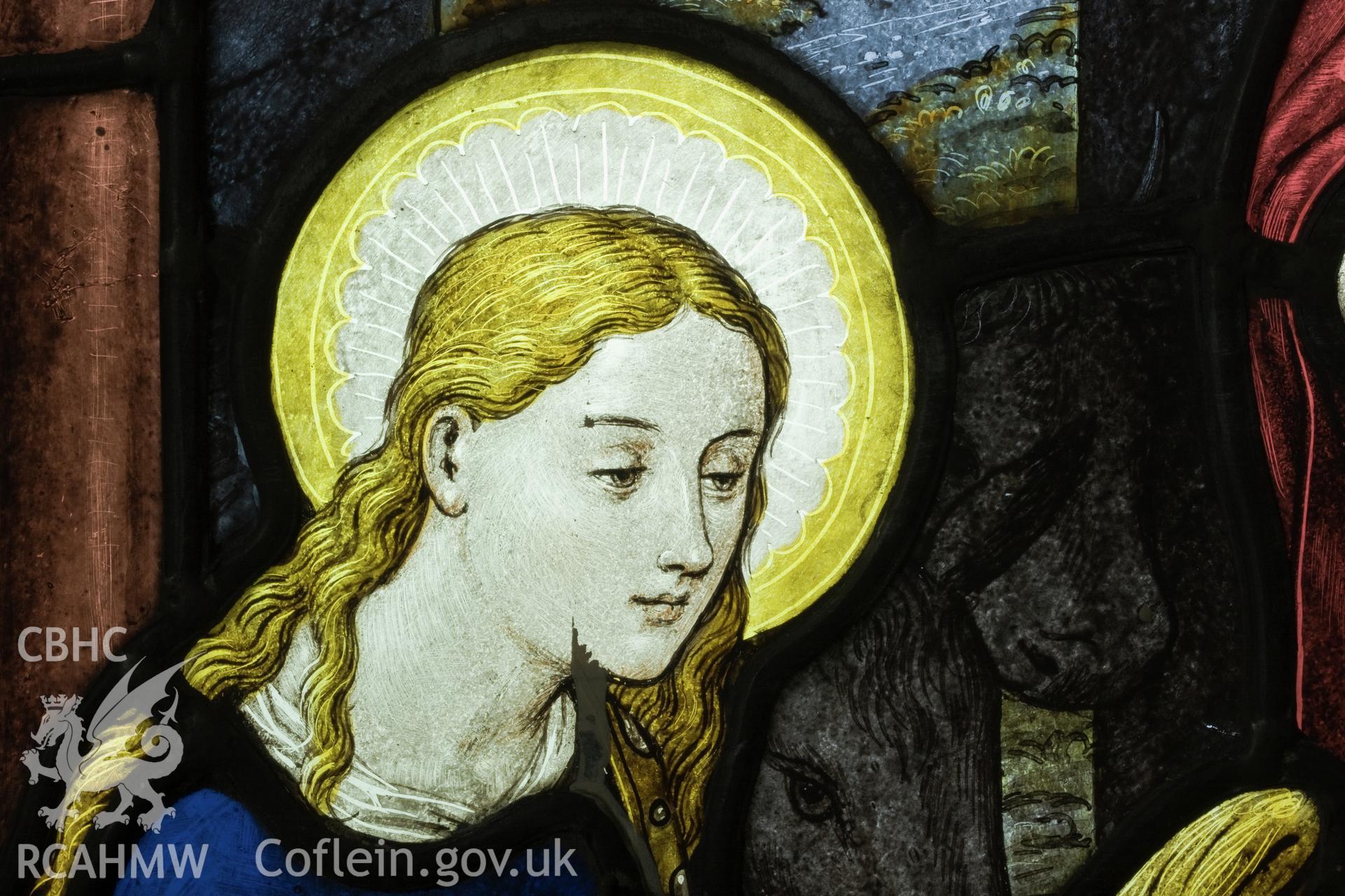 Stained glass, detail.