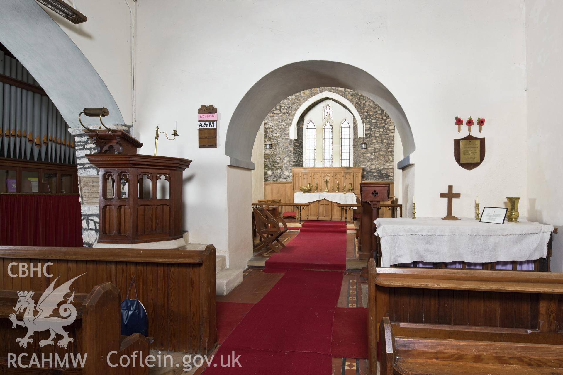 Chancel arch from the west.